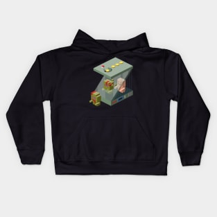 Isometric Zombificator - Zombie Maker Machine - Letter Z Kids Hoodie